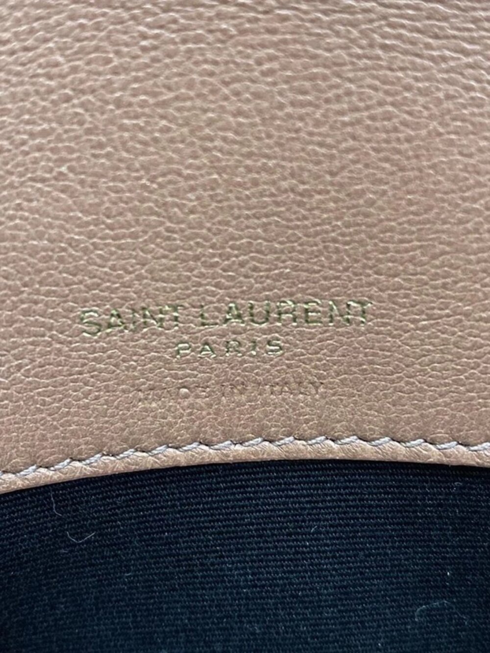 SAINT LAURENT PARIS Lulu Toy Mini 821749 Pink Beige Leather Shoulder Bag - Picture 13 of 15